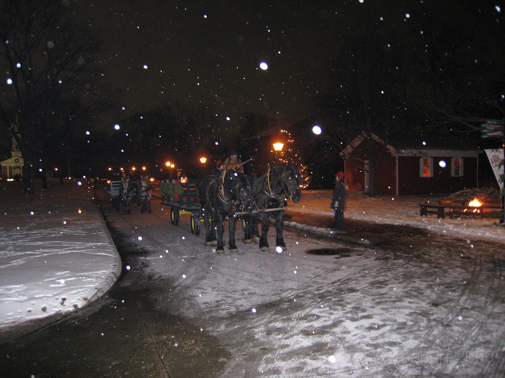 Henry Ford Christmas 2009 035.jpg - You could also take a wagon ride, sit on hay, drawn by some big horsies.
